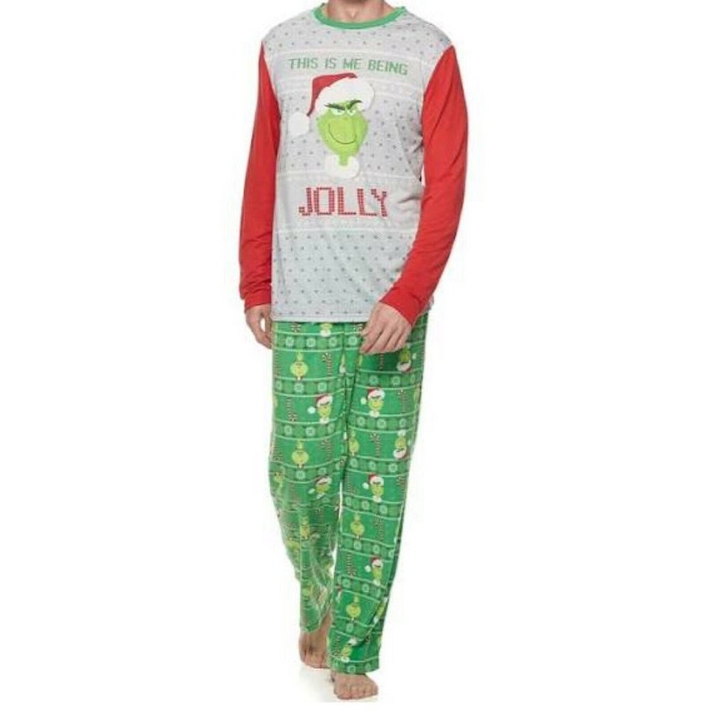 Grinch NWT This Is Me Being Jolly Christmas Pajamas Large